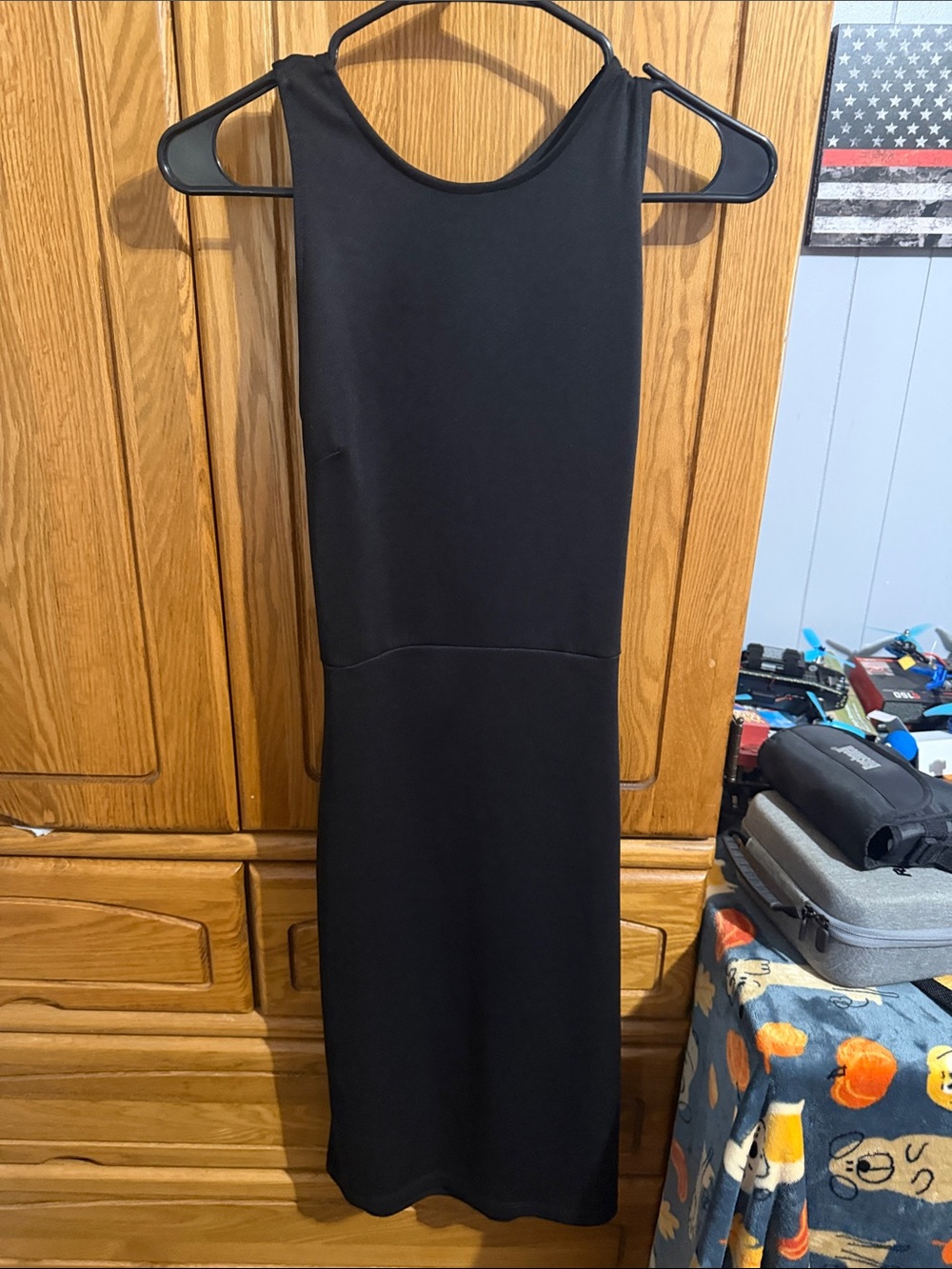 Love Culture Black Midi Tank Dress